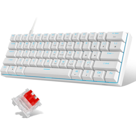 MageGee STAR61-W Mechanical Keyboard - US (MK-STAR61-W)-0